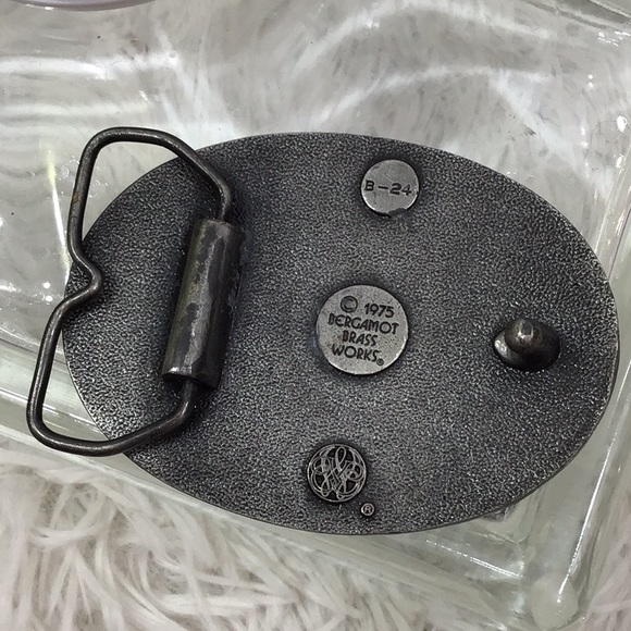 Vintage Bergamot Bicentennial brass belt buckle - Picture 2 of 7